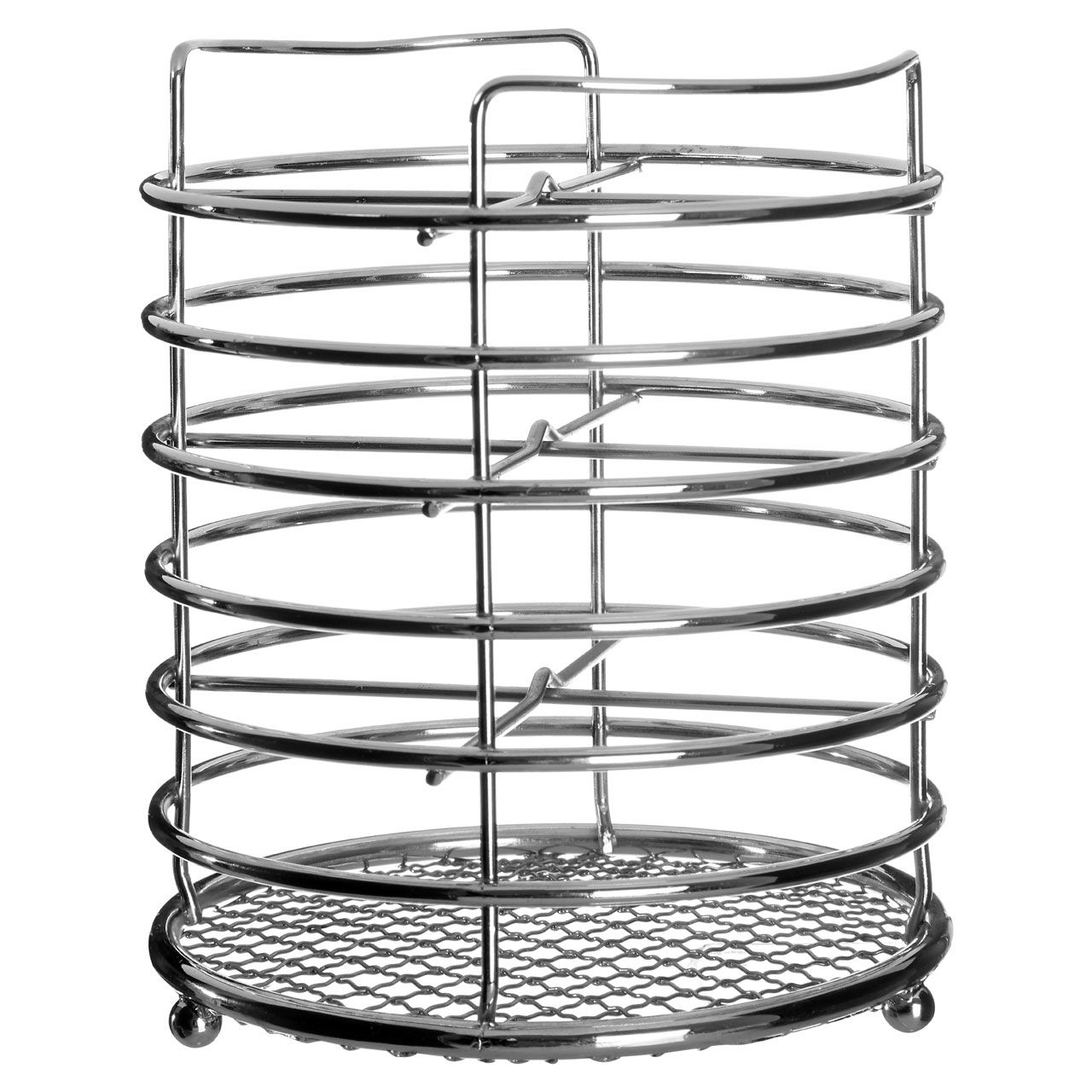 Homewares Soren 4 Section Chrome Cutlery Caddy