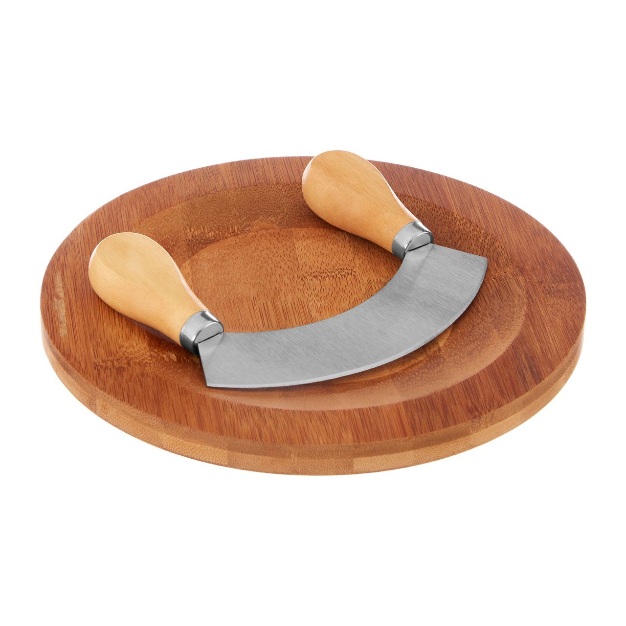 Homewares Chopping Board With Mezzaluna Herb Chopper