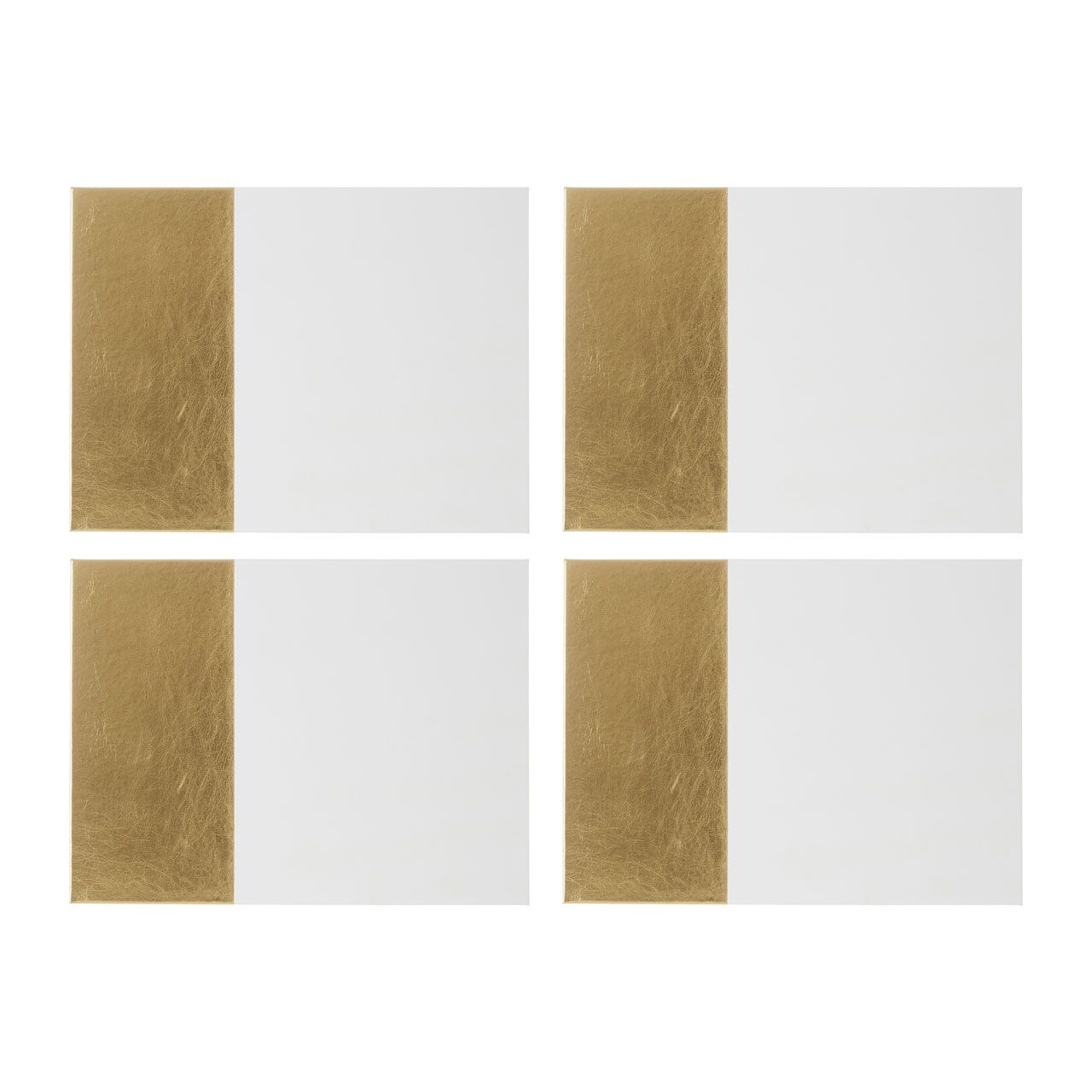 Homewares Geome Dipped White And Gold Placemats