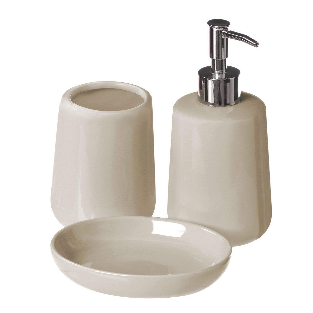 Homewares Moon Natural 3Pc Bathroom Set