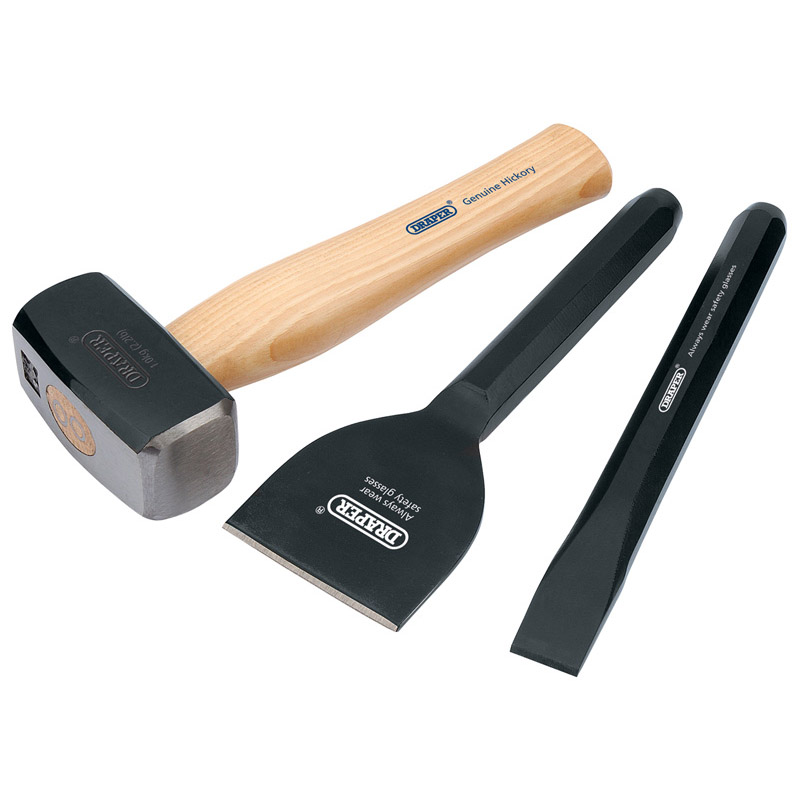 Draper Builders Kit With Hickory Handle (3 Piece)