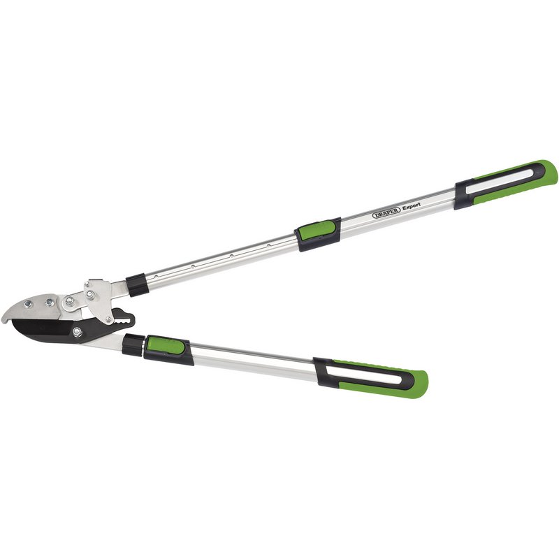 Draper Telescopic Soft Grip Anvil Ratchet Action Loppers With Aluminium Handles