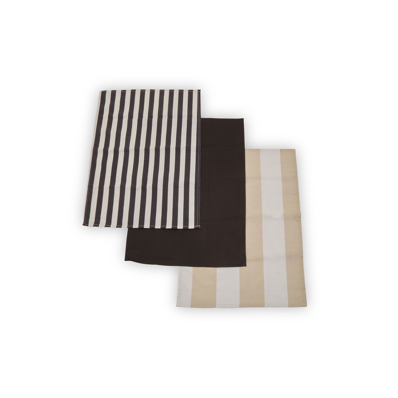 Homewares Set Of Three Stripe Tea Towels