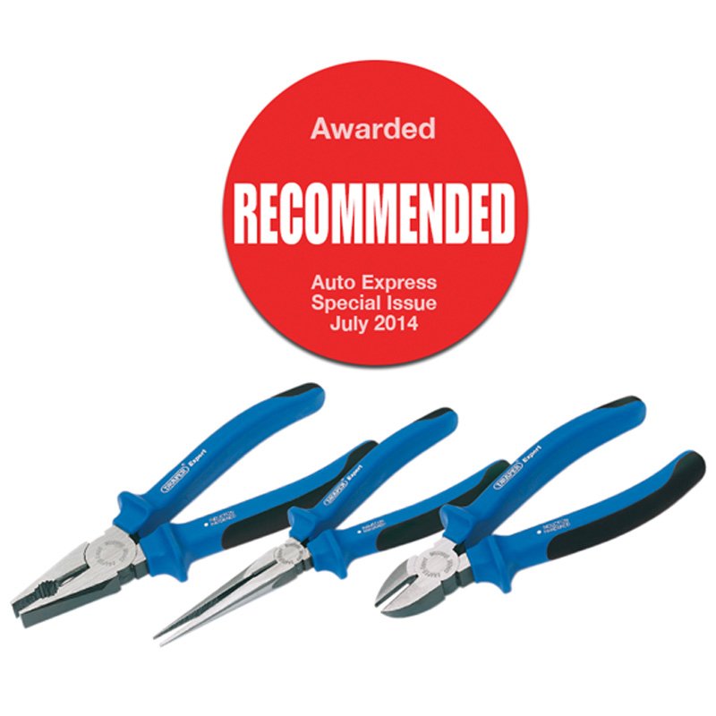Draper Heavy Duty Soft Grip Pliers Set (3pcs)