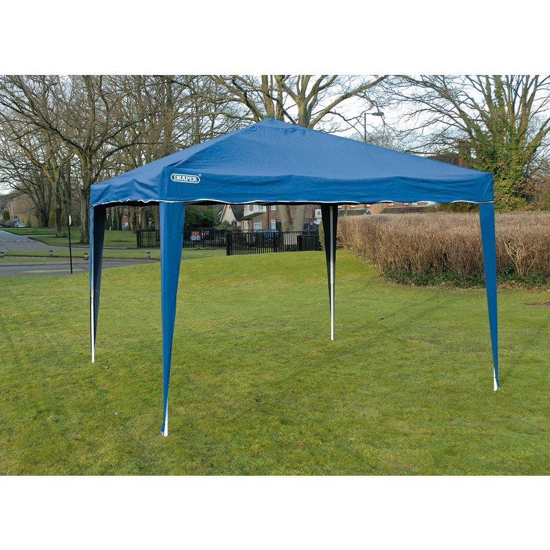 Draper Concertina Gazebo 3 X 3M Blue