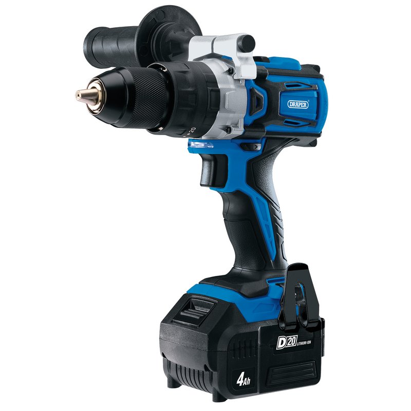 D20 20V Brushless Combi Drill With 1 X 4.0Ah Battery And Fast Charger