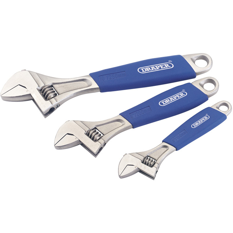 Draper Crescent-Type Adjustable Wrench Set (3 Piece)