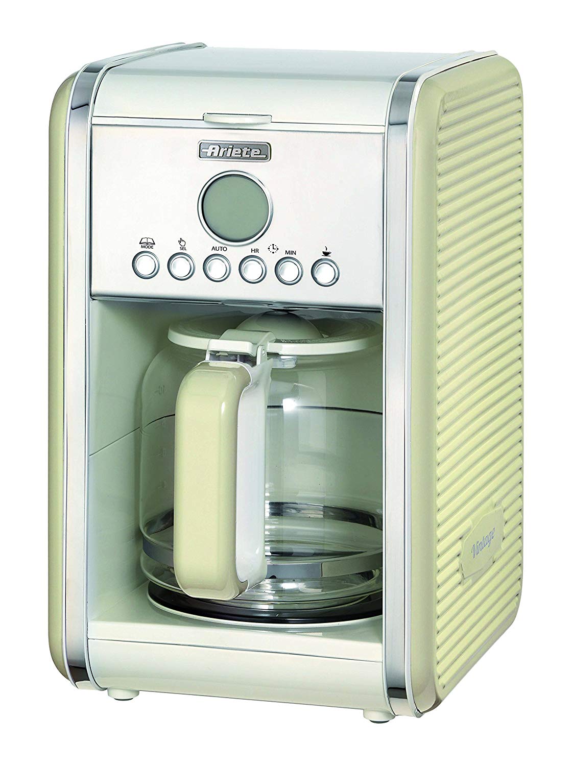 Ariete Vintage 12 Cup Drip Filter Coffee Maker Cream