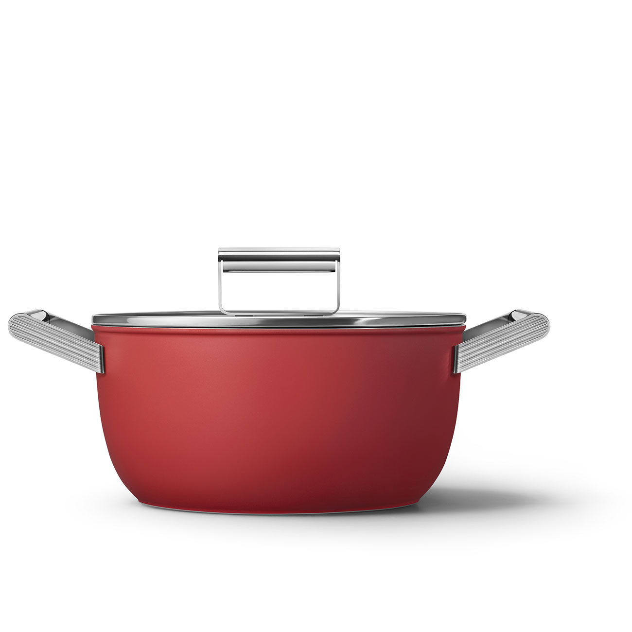 Smeg 24cm Casserole Dish w/lid - Red