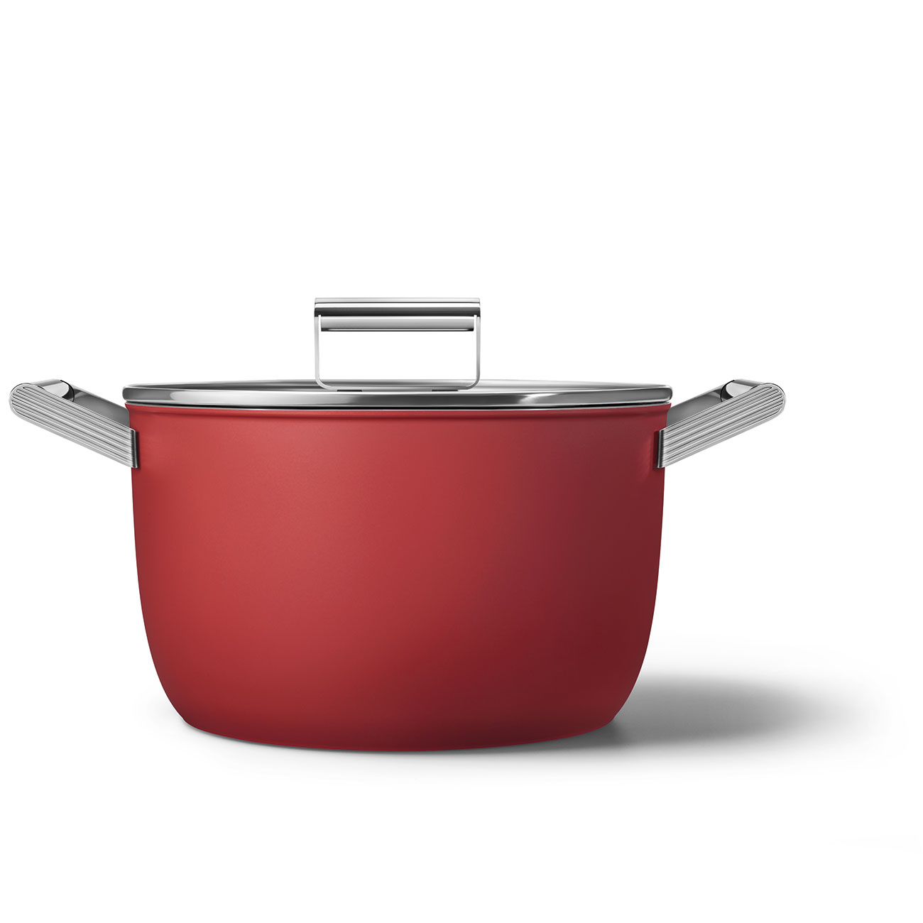 Smeg 26cm Casserole Dish w/lid - Red