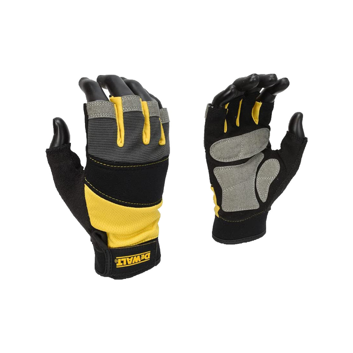 DeWalt Fingerless Gloves Black/Yellow large