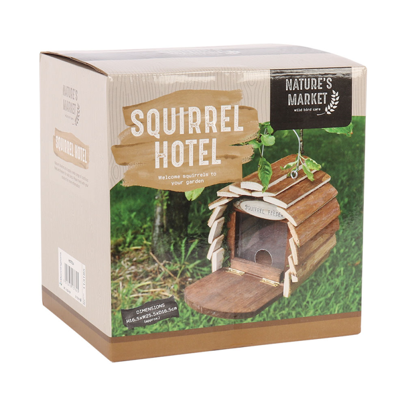 Kingfisher Wooden Squirrel Feeder