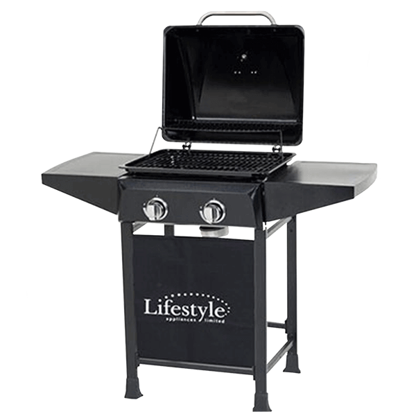 Cuba 2 Burner Gas Bbq C/W Side Shelves