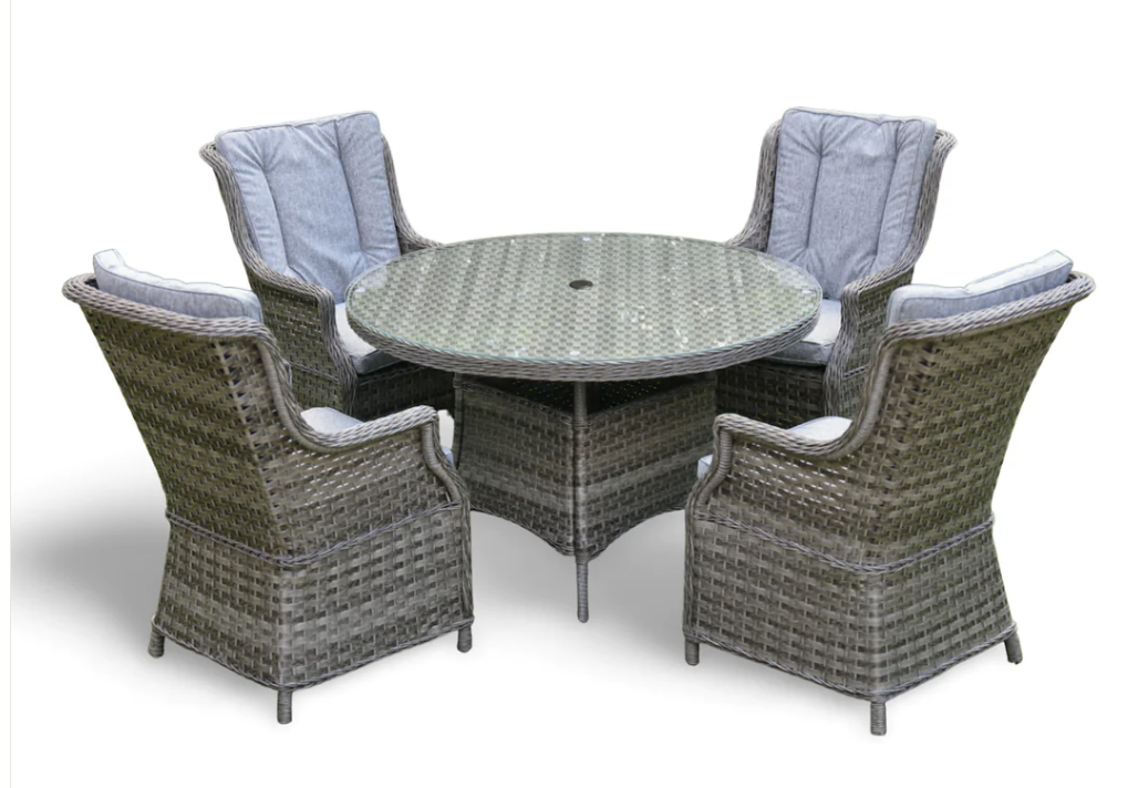 Mercer Amalfi 4-Seat Set - Dark Grey