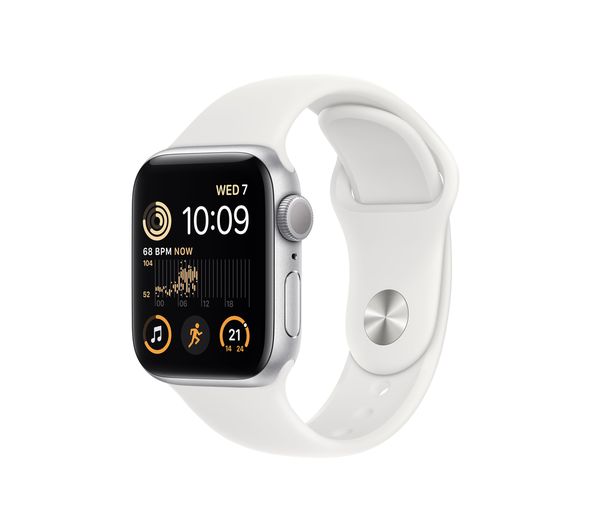 Apple Watch SE GPS 40mm Silver Aluminium Case with White Sport Band