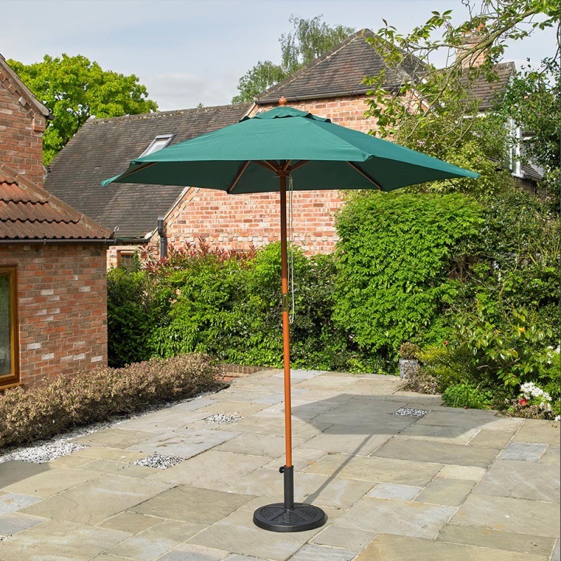 Kingfisher 2.4m Garden Parasol Green